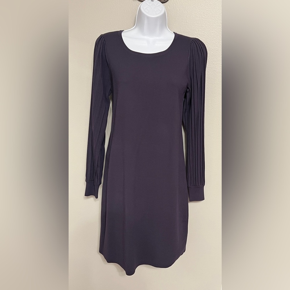 Ann Taylor long sleeve sweater dress, plum/purple, size S